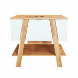 Stojeći kupaonski ormarić ispod umivaonika na ploču Naturel Home 80x73x46 cm u boji orah/bijela.