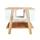 Stojeći kupaonski ormarić ispod umivaonika na ploču Naturel Home 80x73x46 cm u boji orah/bijela.