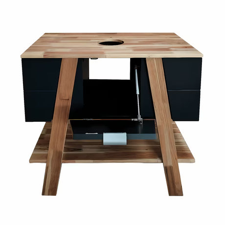 Stojeći kupaonski ormarić ispod umivaonika na ploču Naturel Home u izvedbi orah/bijela, 80x73x46 cm.