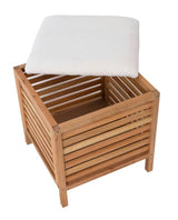 Stojeći tabure Naturel Home u dekoru oraha s mat uljenom površinom i tekstilnim sjedalom.