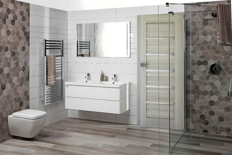 Pravokutno LED ogledalo Naturel Iluxit 120x70 cm sa senzorskim prekidačem i grijanjem protiv zamagljivanja.