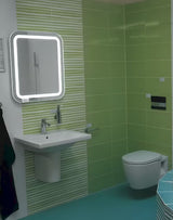 Pravokutno kupaonsko LED ogledalo Naturel Iluxit 60x70 cm s grijanjem protiv zamagljivanja i senzorom