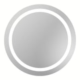 Okruglo LED ogledalo Naturel Iluxit 67 cm s hladno bijelom rasvjetom bez prekidača