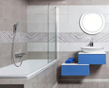 Okruglo LED ogledalo Naturel Iluxit 67 cm s hladno bijelom rasvjetom bez prekidača