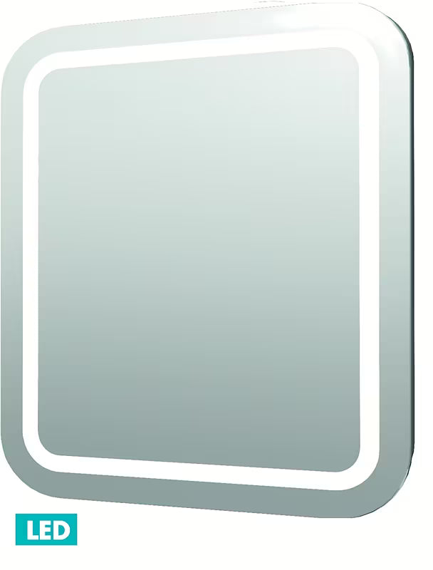 Pravokutno LED ogledalo Naturel Iluxit 80x70 cm s grijanjem protiv zamagljivanja i senzorskim upravljanjem