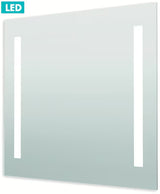 Pravokutno LED ogledalo Naturel Iluxit 80x70 cm sa senzorskim prekidačem i grijanjem protiv zamagljivanja.