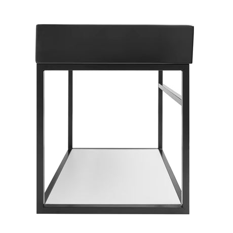 Konstrukcija s keramičkim umivaonikom Naturel Industrial u crnoj mat boji s bijelom mat policom