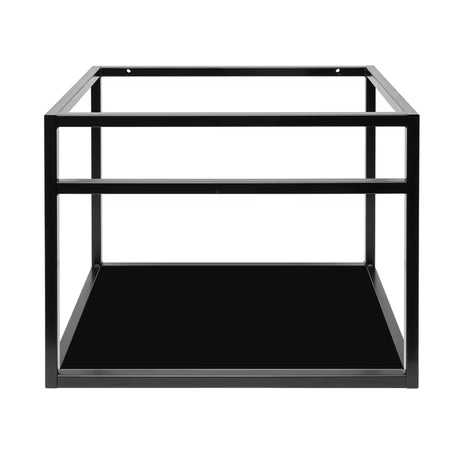 Kupaonska konstrukcija Naturel Industrial s keramičkim umivaonikom i crnom mat policom