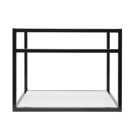 Crna kupaonski ormarić s keramičkim umivaonikom Naturel Industrial s bijelom mat policom