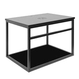 Crna ormarić s umivaonikom Naturel Industrial 59x45x45 cm s mat policom i pločom od umjetnog kamena