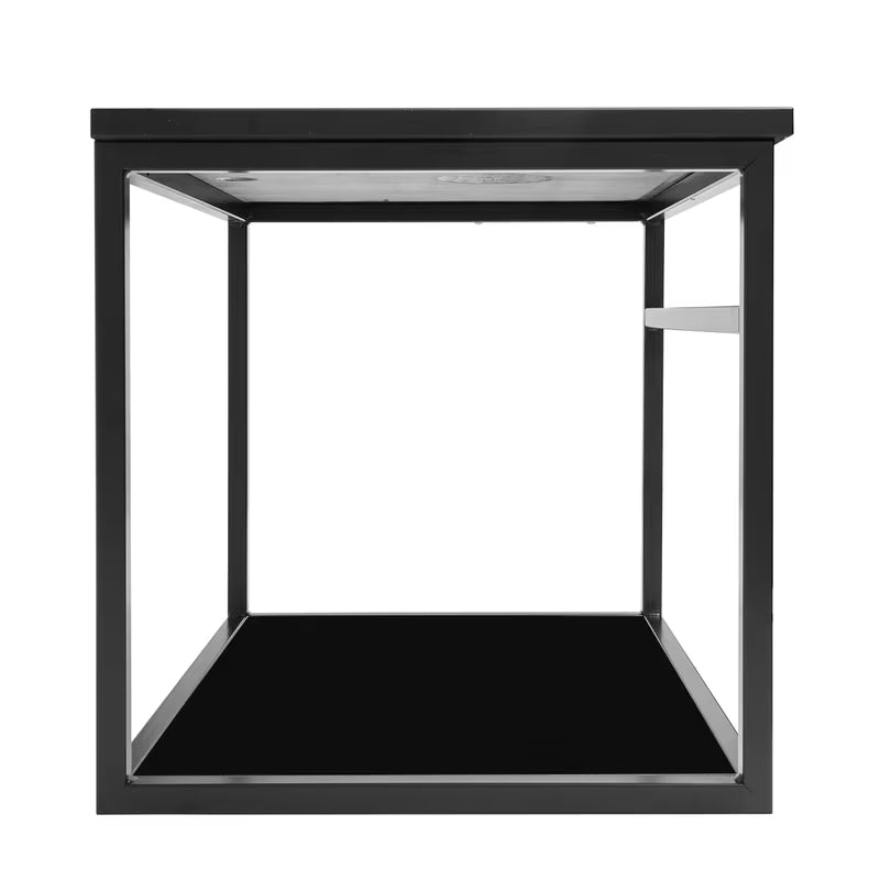 Crna ormarić s umivaonikom Naturel Industrial 59x45x45 cm s mat policom i pločom od umjetnog kamena