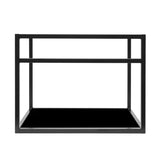 Crna kupaonski ormarić Naturel Industrial s keramičkim umivaonikom i crnom policom