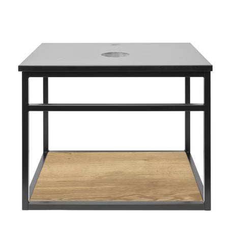 Naturel Industrial kupaonski ormarić s umivaonikom u crnoj boji s policom u dekoru hrasta