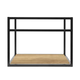 Crna kupaonski ormarić s keramičkim umivaonikom Naturel Industrial s policom u dekoru hrasta