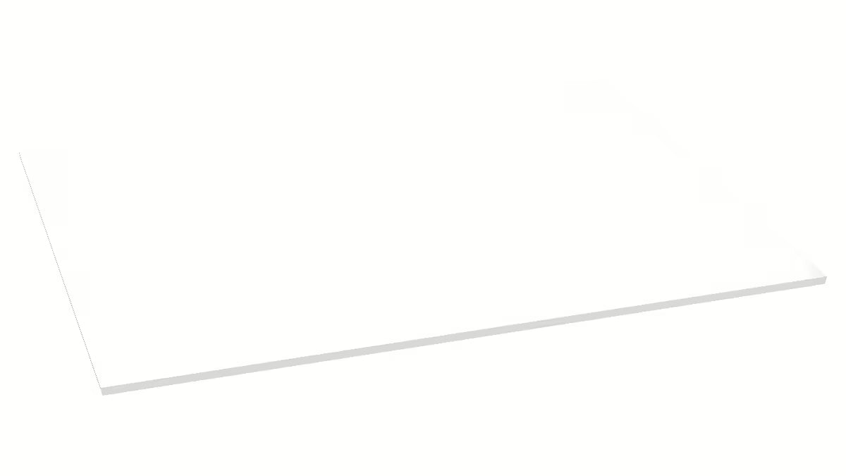 Bijela pokrovna ploča Naturel od materijala SolidSurface s mat površinom