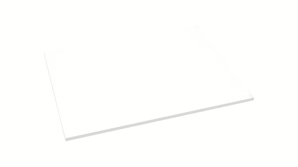 Bijela mat pokrovna ploča Naturel od materijala SolidSurface prikladna za kupaonicu