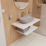 Okruglo crno LED ogledalo Naturel 80 cm s obodnim LED osvjetljenjem za kupaonicu