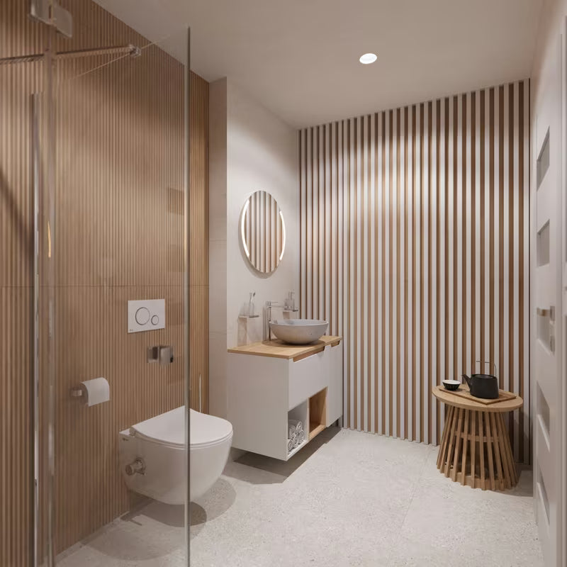 Okruglo kupaonsko LED ogledalo Naturel promjera 60 cm s pozadinskim osvjetljenjem i aluminijskim okvirom