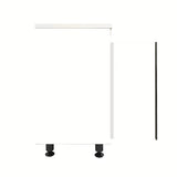 Bijela sjajna kupaonski ormarić Naturel Lucca s umivaonikom od lijevanog mramora 79x70x45 cm