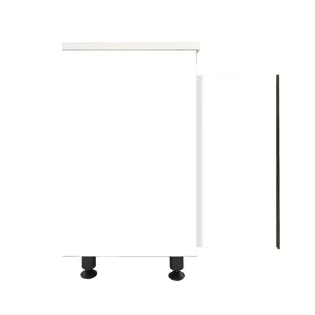 Bijela sjajna kupaonski ormarić Naturel Lucca s umivaonikom od lijevanog mramora 79x70x45 cm