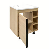 Kupaonski ormarić s umivaonikom Naturel Lucca u dekoru hrasta s mat površinom