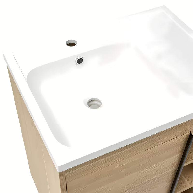 Kupaonski ormarić s umivaonikom Naturel Lucca u dekoru hrasta s mat površinom