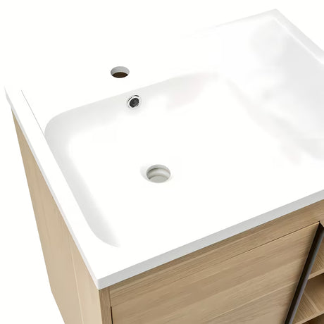 Kupaonski ormarić s umivaonikom Naturel Lucca u dekoru hrasta s mat površinom