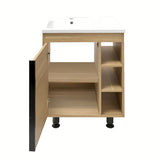 Kupaonski ormarić s umivaonikom Naturel Lucca u dekoru hrasta s mat površinom