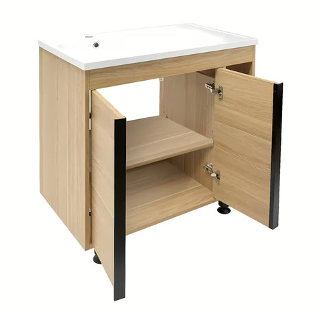 Kupaonski ormarić s umivaonikom Naturel Lucca u dekoru hrasta s mat površinom