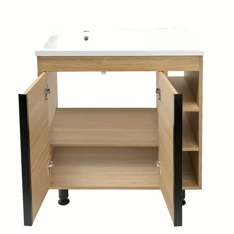 Kupaonski ormarić s umivaonikom Naturel Lucca u dekoru hrasta s mat površinom