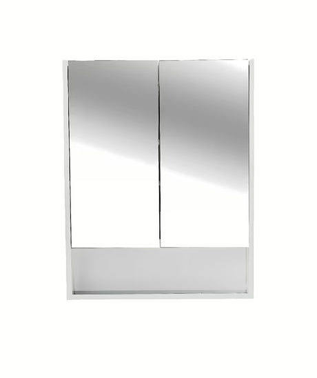 Bijeli ormarić s ogledalom Naturel Lucca 60x75 cm sa zrcalnim vratima i unutarnjim policama.