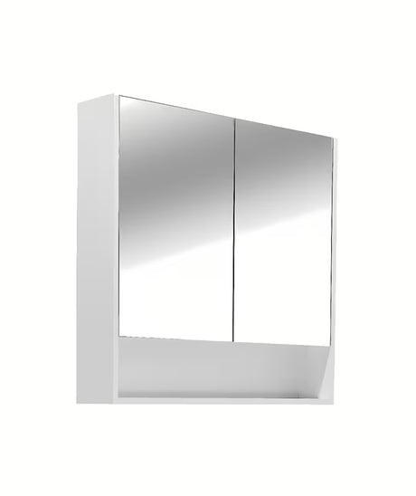 Bijeli ormarić s ogledalom Naturel Lucca 80x75 cm sa zrcalnim vratima i unutarnjim policama