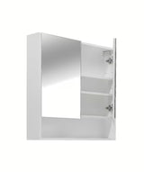 Bijeli ormarić s ogledalom Naturel Lucca 80x75 cm sa zrcalnim vratima i unutarnjim policama