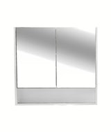 Bijeli ormarić s ogledalom Naturel Lucca 80x75 cm sa zrcalnim vratima i unutarnjim policama