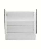 Bijeli ormarić s ogledalom Naturel Lucca 80x75 cm sa zrcalnim vratima i unutarnjim policama