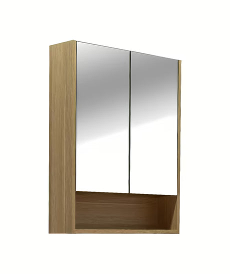 Ormarić s Ogledalom Naturel Lucca 60x75 cm u dekoru hrasta sa zrcalnim vratima i unutarnjim policama.