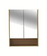 Ormarić s Ogledalom Naturel Lucca 60x75 cm u dekoru hrasta sa zrcalnim vratima i unutarnjim policama.