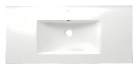 Bijeli keramički umivaonik za kupaonski ormarić Naturel Modena 101x46 cm sa središnjim otvorom za pro slavinu