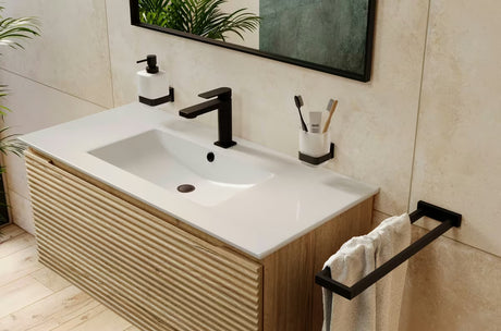 Bijeli keramički umivaonik za kupaonski ormarić Naturel Modena 101x46 cm sa središnjim otvorom za pro slavinu