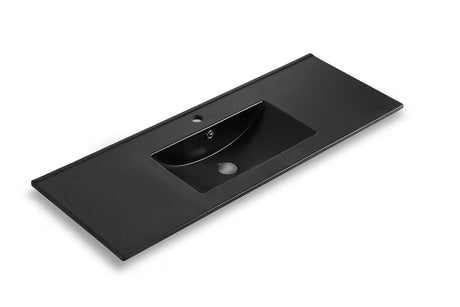 Crni keramički umivaonik za kupaonski ormarić Naturel Modena 101 x 46 cm s otvorom za slavinu u sredini