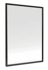 Ogledalo Naturel Oxo s crnim aluminijskim okvirom, mogućnost vješanja okomito i vodoravno, 60 x 80 cm.