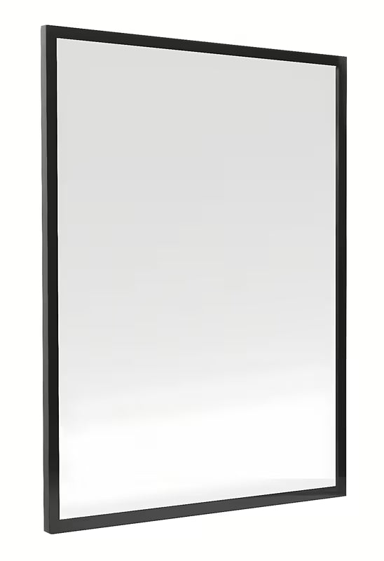 Ogledalo Naturel Oxo s crnim aluminijskim okvirom, mogućnost vješanja okomito i vodoravno, 60 x 80 cm.