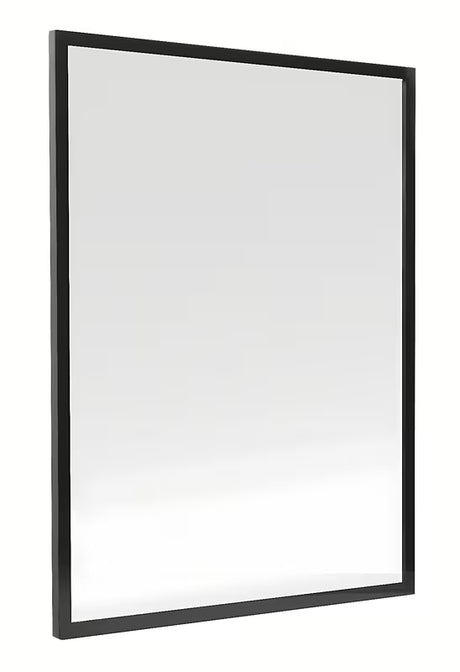 Ogledalo Naturel Oxo s crnim aluminijskim okvirom, mogućnost vješanja okomito i vodoravno, 60 x 80 cm.
