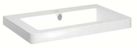 Naturel Pavia umivaonik za kupaonski ormarić 65 x 49 cm od lijevanog mramora u bijeloj boji s otvorom pro slavinu u sredini