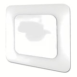 Zidno ogledalo Naturel Pavia 100x75 cm s bijelim okvirom, prikladno za okomitu i vodoravnu montažu.