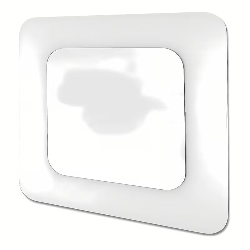 Zidno ogledalo Naturel Pavia 100x75 cm s bijelim okvirom, prikladno za okomitu i vodoravnu montažu.