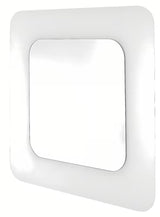 Kvadratno ogledalo Naturel Pavia 75x75 cm u bijeloj boji, s mogućnošću vješanja okomito i vodoravno.