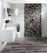 Kvadratno ogledalo Naturel Pavia 75x75 cm u bijeloj boji, s mogućnošću vješanja okomito i vodoravno.