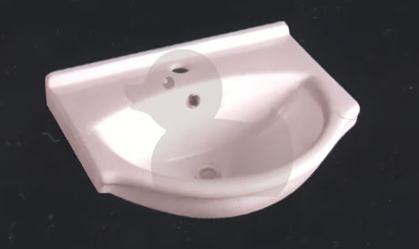 Bijeli keramički umivaonik za kupaonski ormarić Naturel Pro 43x34 cm s otvorom za pro slavinu u sredini i preljevom.