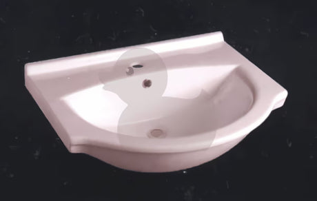 Bijeli keramički umivaonik za kupaonski ormarić Naturel Pro 61 x 51 cm s otvorom pro za slavinu u sredini